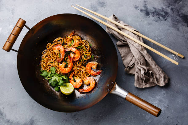 istock Ramen stir-fry noodles with shrimp 918035240