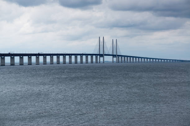 Oresund Bridge Oresund Bridge in Malmo, Sweden oresund region stock pictures, royalty-free photos & images