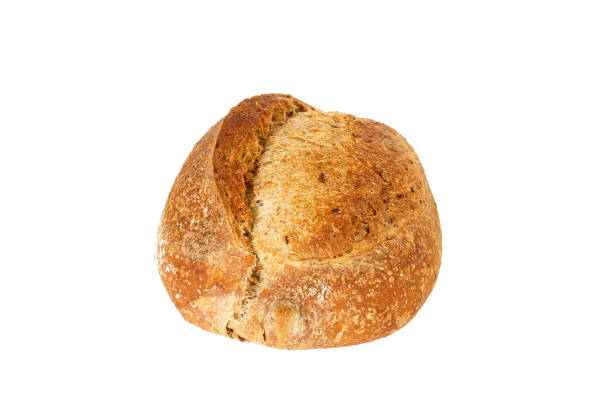 istock Appetizing crunchy crust bread isolated on white background 918038810