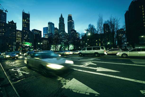 istock Manhattan NYC motion blurred at night 918038920
