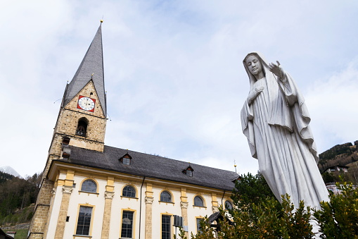 Roman Catholic Pfarrkirche St. Alban in Matrei in Osttirol, Austria, the highest country church in Tyrol