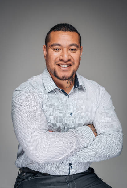 istock Studio portrait of strong masculine Pacific Islander guy 918042020