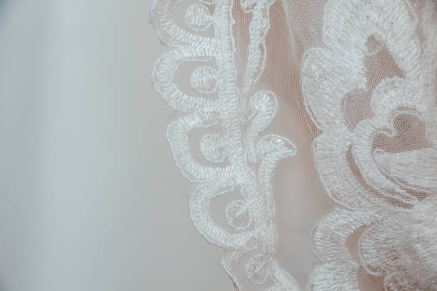 istock Beautiful embroidery pattern used as a component in bridal gown 918042884