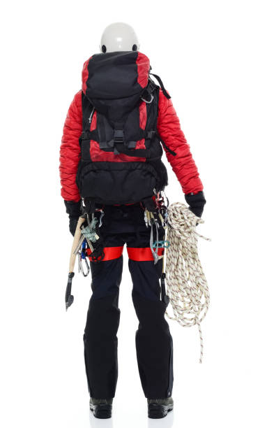 istock Male ice climber rear view 918046162