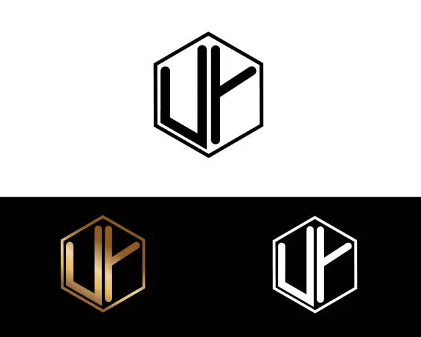 Vector illustration of VY hexagon shape letters Design