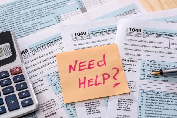 istock money calculation Form 1040 tax return 918047566