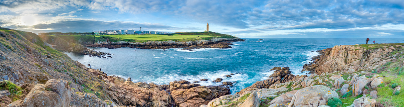 Tower of Hercules, the almost 1900 years old and rehabilitated in 1791 55 metres tall structure is the oldest Roman lighthouse in use today and overlooks the Atlantic coast of Spain from A Coruna.