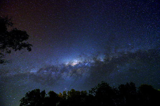 Milky way at midnight sky, Australia, Southern Hemisphere.