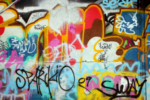 Street wall graffiti