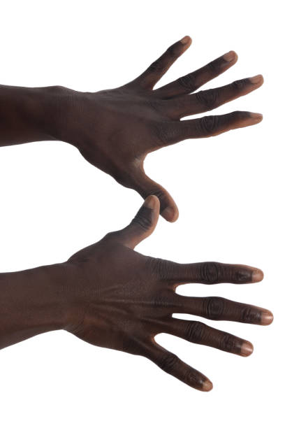 istock hand of an african man on white 918069652