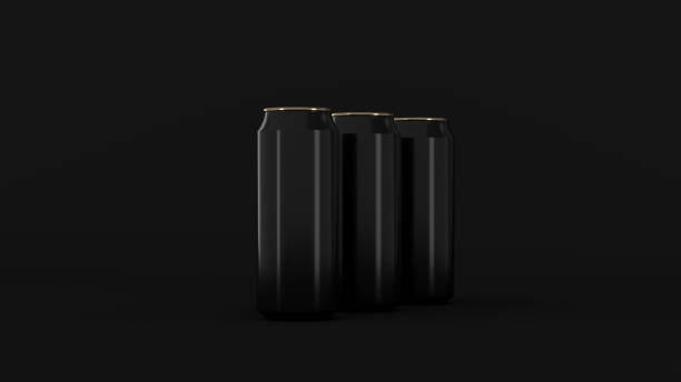 istock Raw of black soda cans 918072900