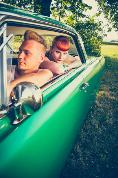 Rockabilly couple stock photo