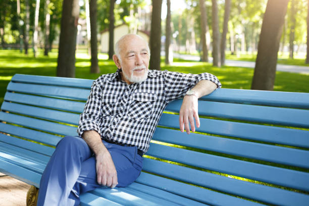 istock Relaxed senior man outdoors 918078812
