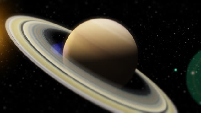 Close-up Fly-by of the Planet Saturn (HD)