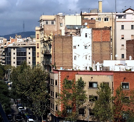 High angle view of Barcelona, Spain