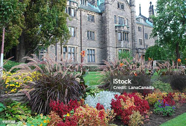 English Garden At Trinity College University Of Toronto Stock Photo - Download Image Now