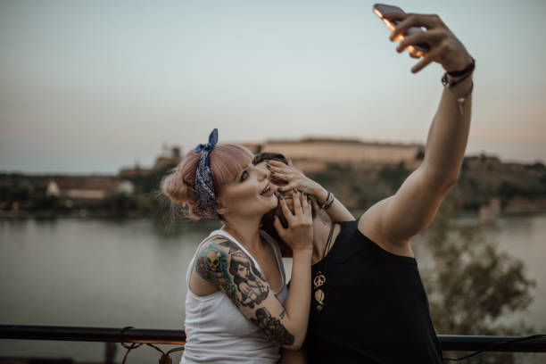 istock Couple in love taking selfie 918114246
