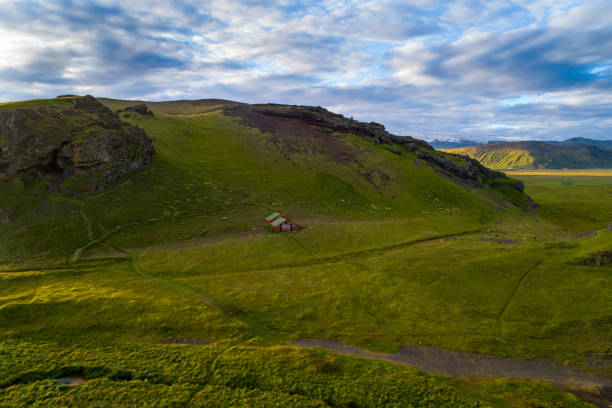 istock Lanscape  in Iceland on sunset time with drone 918114502
