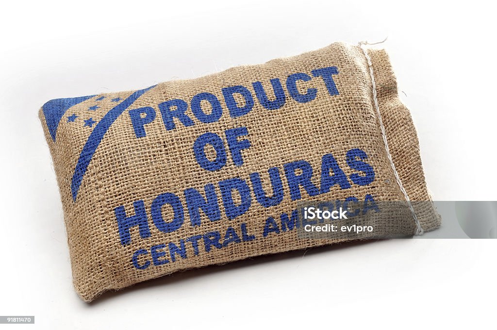 Tecido de Saco com produtos da América Central - Foto de stock de América Central royalty-free