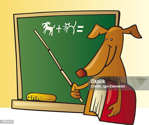 Собака Учитель — стоковая векторная графика и другие изображения на тему Веселье - Веселье, Горизонтальный, Журнал комиксов