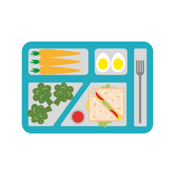 ilustrações de stock, clip art, desenhos animados e ícones de school lunch and business lunch box. - smashed potatoes