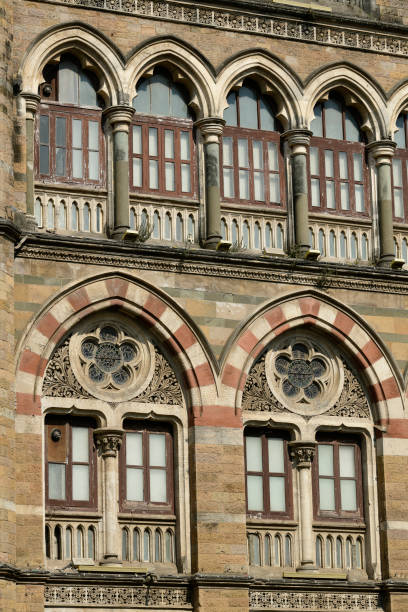 istock Architecture: Close up of Lancent Arched Windows with Glass Pane 918116946
