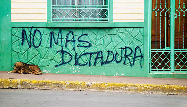 stencil over a grey wall