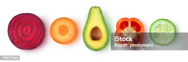 Geïsoleerde Plantaardige Segmenten Stockfoto en meer beelden van Groente - Groente, Fruit, Witte achtergrond
