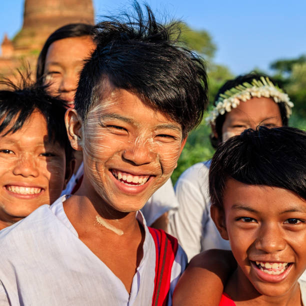 istock Young Burmese school children in Bagan, Myanmar 918128014