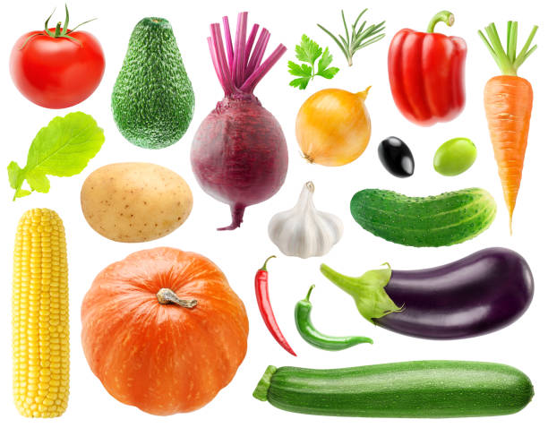 коллекция овощей - eggplant vegetable isolated freshness стоковые фото и изображения
