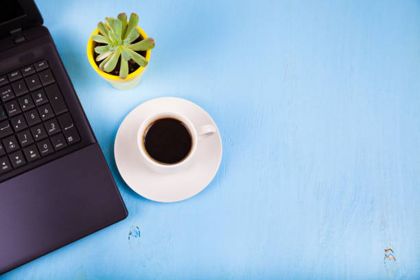 istock Workplace of  businessman with a laptop 918130794