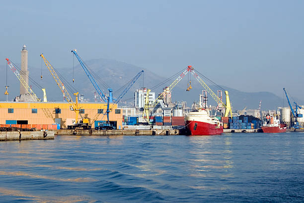 istock Coastline of Genoa Harbor - Italy 91813570