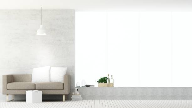 istock The interior hotel relax space 3d rendering and white background 918136244