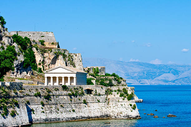istock Greek Temple on Coast of Corfu 91813782