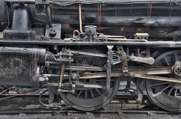 Steam Train Wheel Detail stock photo