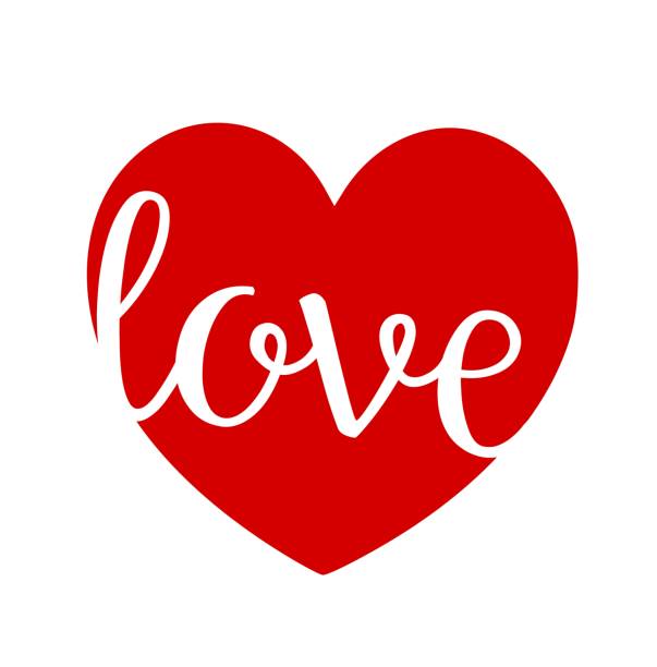 istock Beautiful symbol of love with calligraphic text vector 918143744