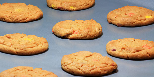 Closeup of Fresh Baked Cookies stock photo