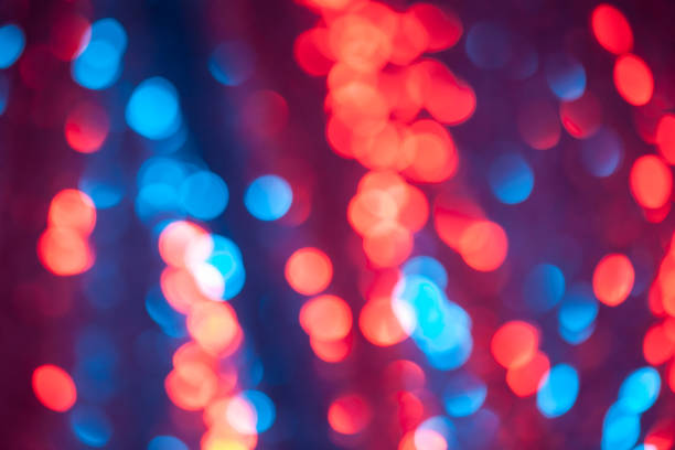 istock Defocused blue and red lights great as background 918150730
