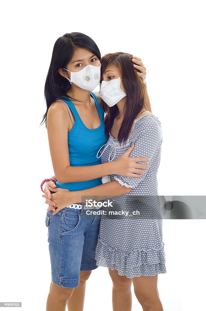 asian women with protective masks  Adult Stock Photo