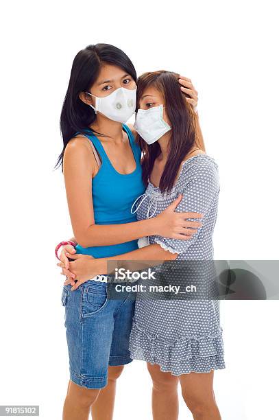 Asian Women With Protective Masks Stock Photo - Download Image Now - Adult, Adults Only, Avian Flu Virus