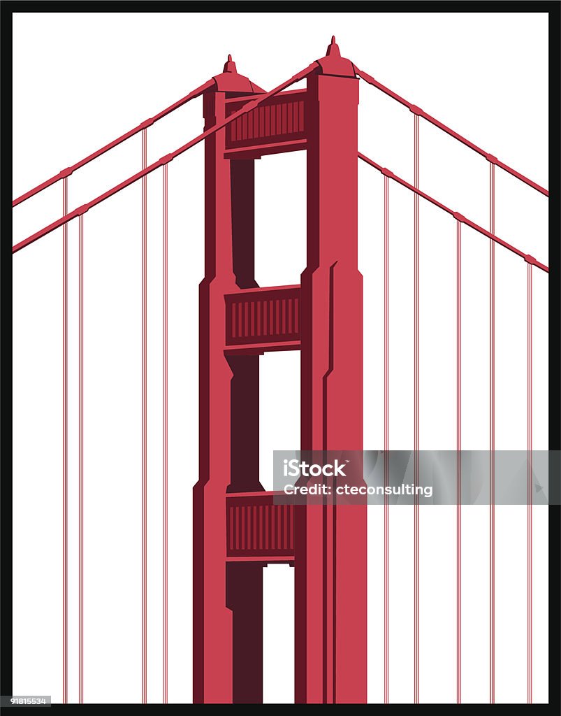 Мост Золотые ворота с - Векторная графика Мост Золотые Ворота роялти-фри