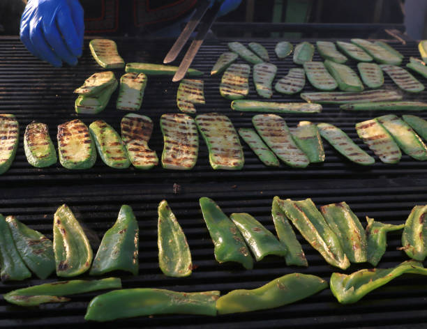 istock Grilled zucchini and green peppers 918158082