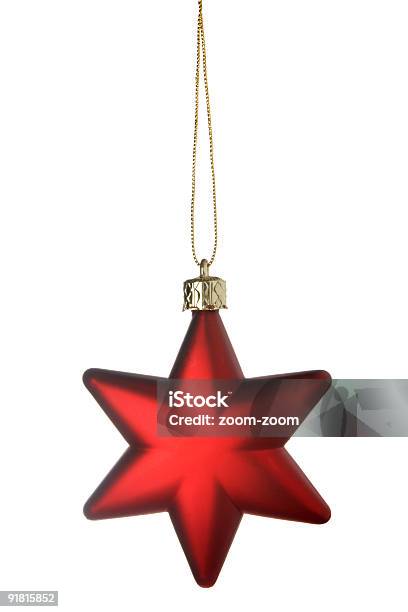 Red Christmas Star - zdjęcia stockowe i więcej obrazów Bez ludzi - Bez ludzi, Białe tło, Biały