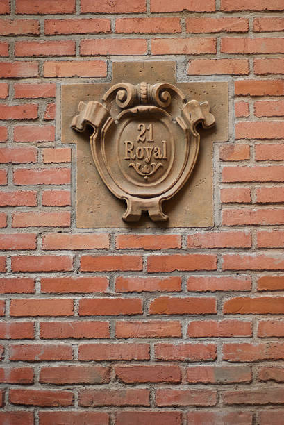 istock Stone Address Sign in Brick Wall 91816069
