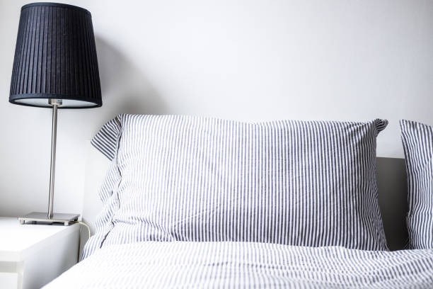 istock White gray minimalist bedroom design 918162710