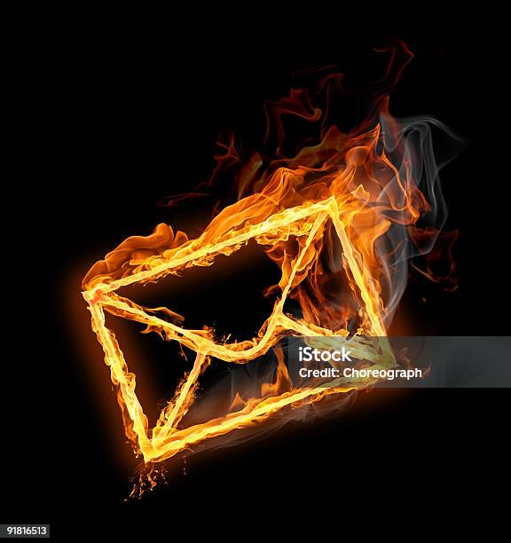 Flamy Symbol Stockfoto und mehr Bilder von Brennen - Brennen, Briefumschlag, Feuer