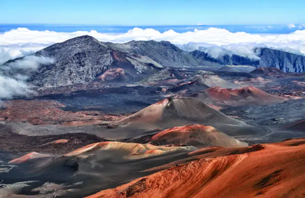 Caldera of the Haleakala volcano HDR (Maui, Hawaii)