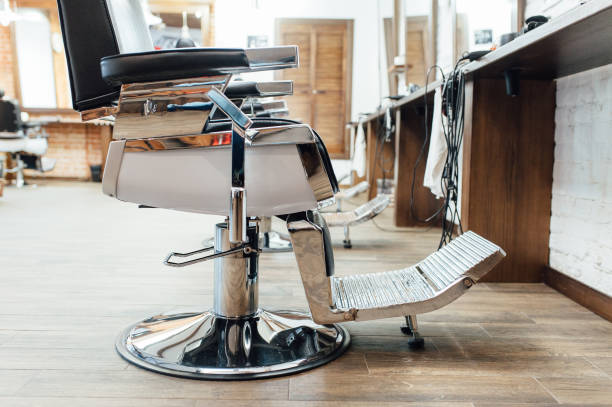 istock interior of a barber in a loft style 918166602