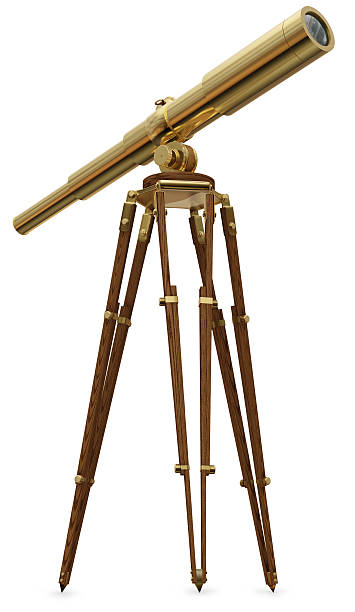 vintage telescópio - telescópio astronômico - fotografias e filmes do acervo