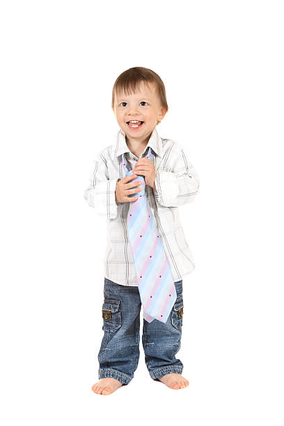 istock smiling baby in shirt with necktie 91816720